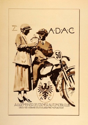 1920 Ludwig Hohlwein Poster Lithographs and Gravures for ADAC